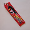 JDM Deluxe Woven Fabric Keytag - Red/Black