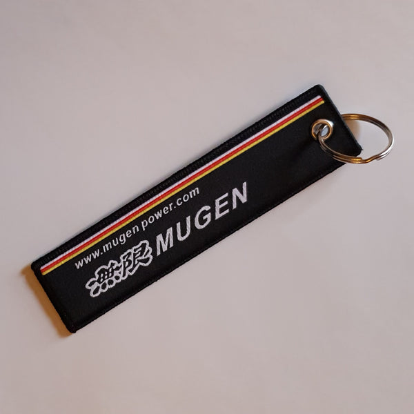 JDM Deluxe Woven Fabric Keytag - Red/Black