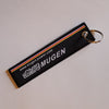 JDM Deluxe Woven Fabric Keytag - Red/Black