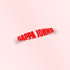 Gappa Johns Red Vinyl Sticker