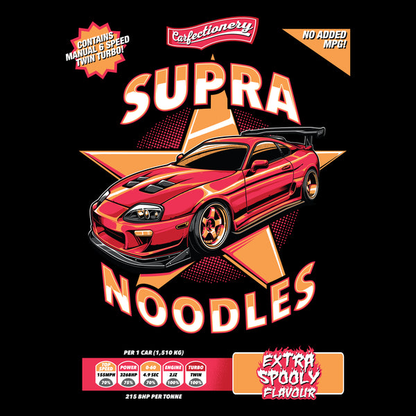 Supra T-Shirt - Supra Noodles Toyota MK4 Parody Design
