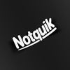 Notquik' White Vinyl Sticker